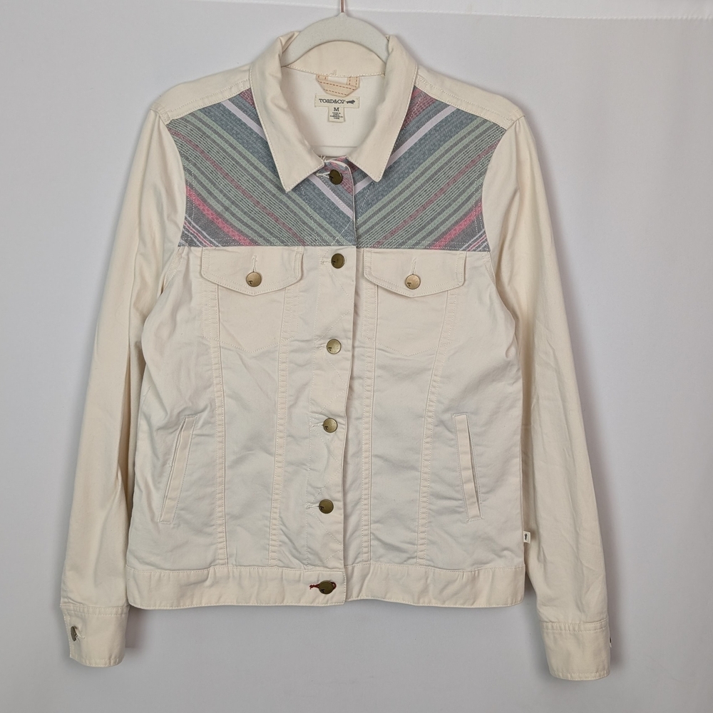 Pendleton Women's Cream Jacket With Multicolor Ac… - image 1